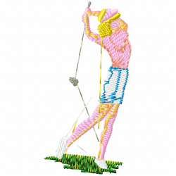 Golf Embroidery Design 1